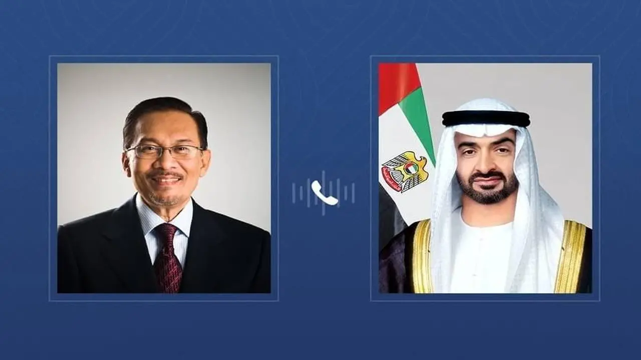 محمد بن زايد ورئيس وزراء ماليزيا يطالبان بوقف التصعيد والعمليات العسكرية فوراً